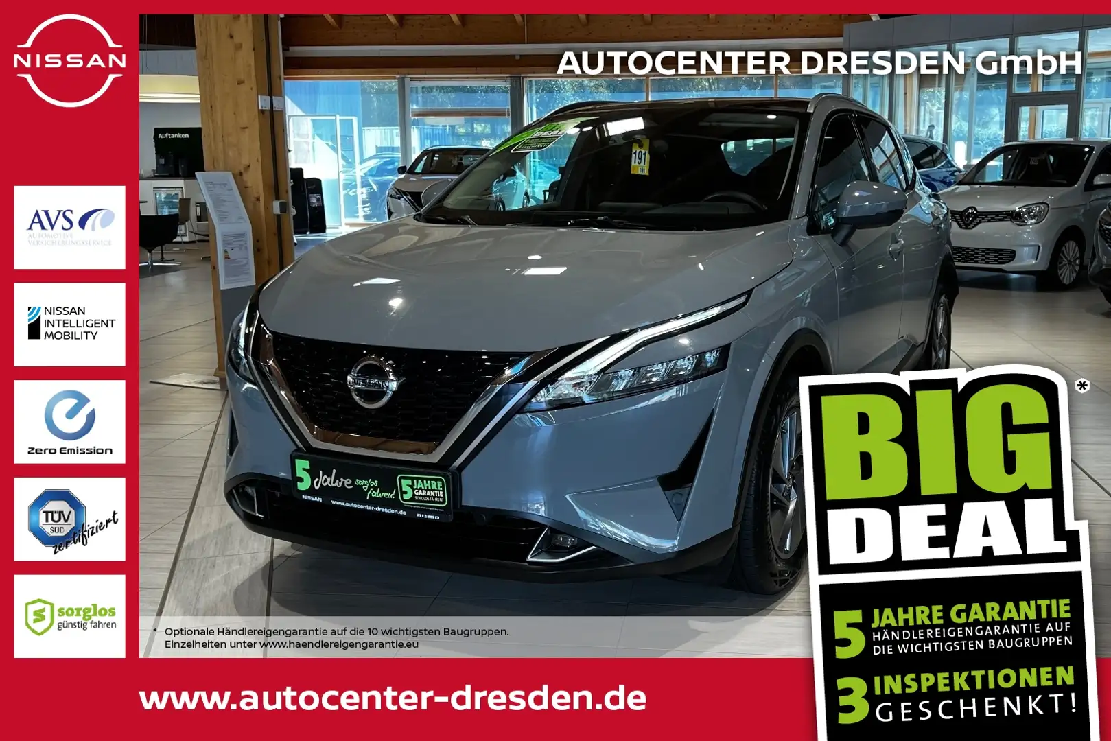 Nissan Qashqai 1.3 DIG-T MHEV N-Connecta ACC+LED+Navi Grijs - 1