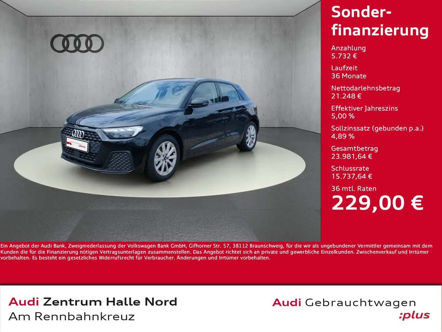 Audi A1 Sportback 30 TFSI S tronic Schwarz - 1