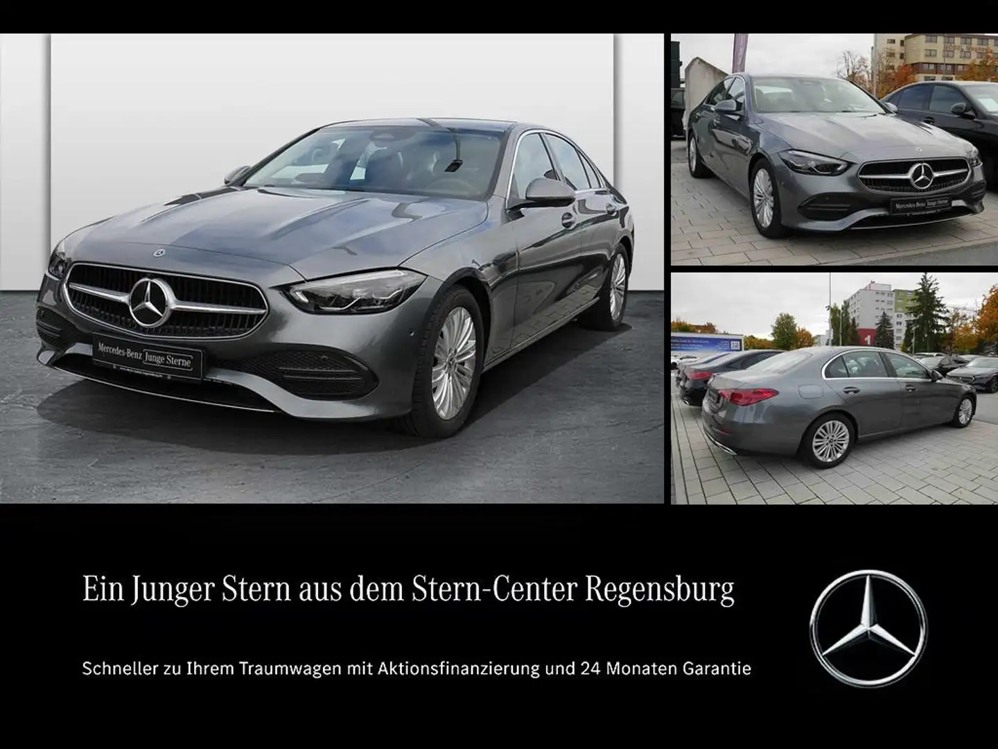 Mercedes-Benz C 200 Limousine AVANTGARDE+360°+DISTRONIC+MEMORY Gris - 1