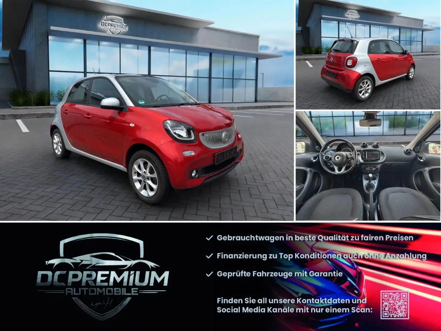 smart forFour Passion,Panoramadach,Navigation Silber - 1