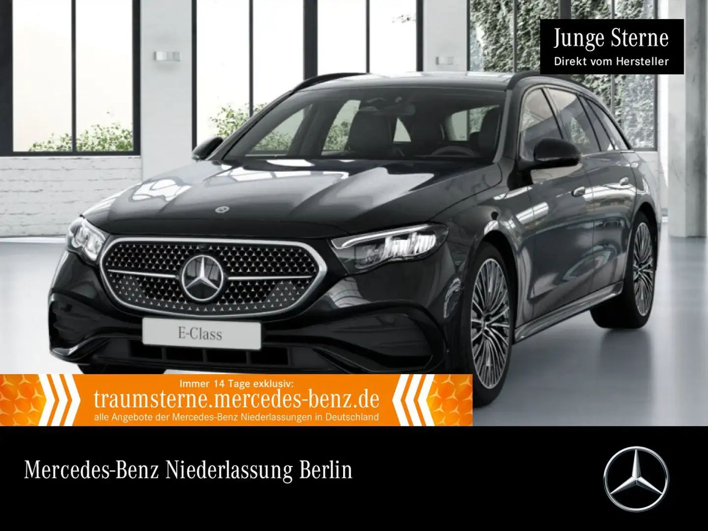Mercedes-Benz E 220 d T AMG 360° Pano Burmester Distr. LED AHK Schwarz - 1