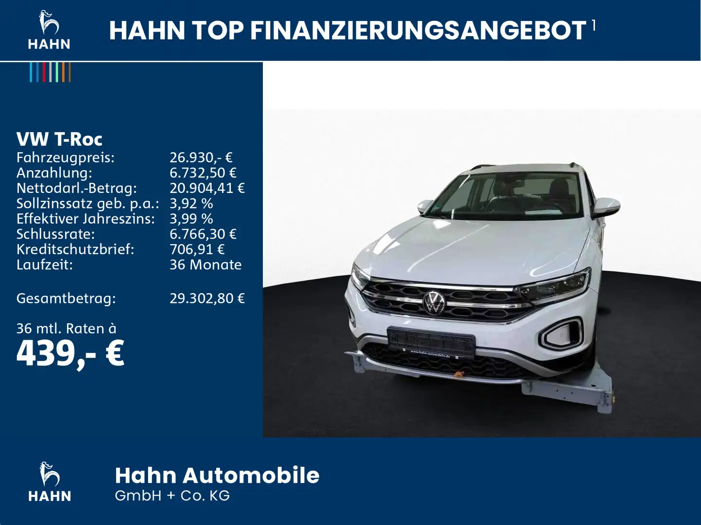 Volkswagen T-Roc 1.5TSI DSG Style LED Nav Leder CAM ACC APP Weiß - 2