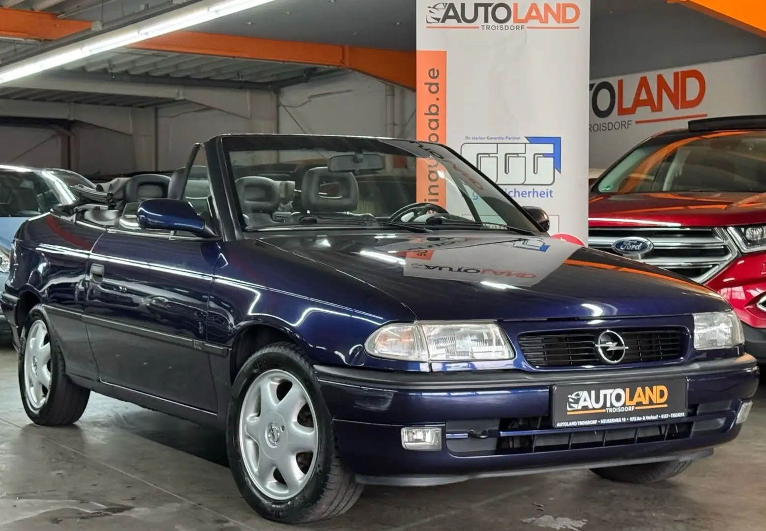 Opel Astra 1.6 Cabrio Bertone*1.HAND*126 TKM*LEDER* Albastru - 1