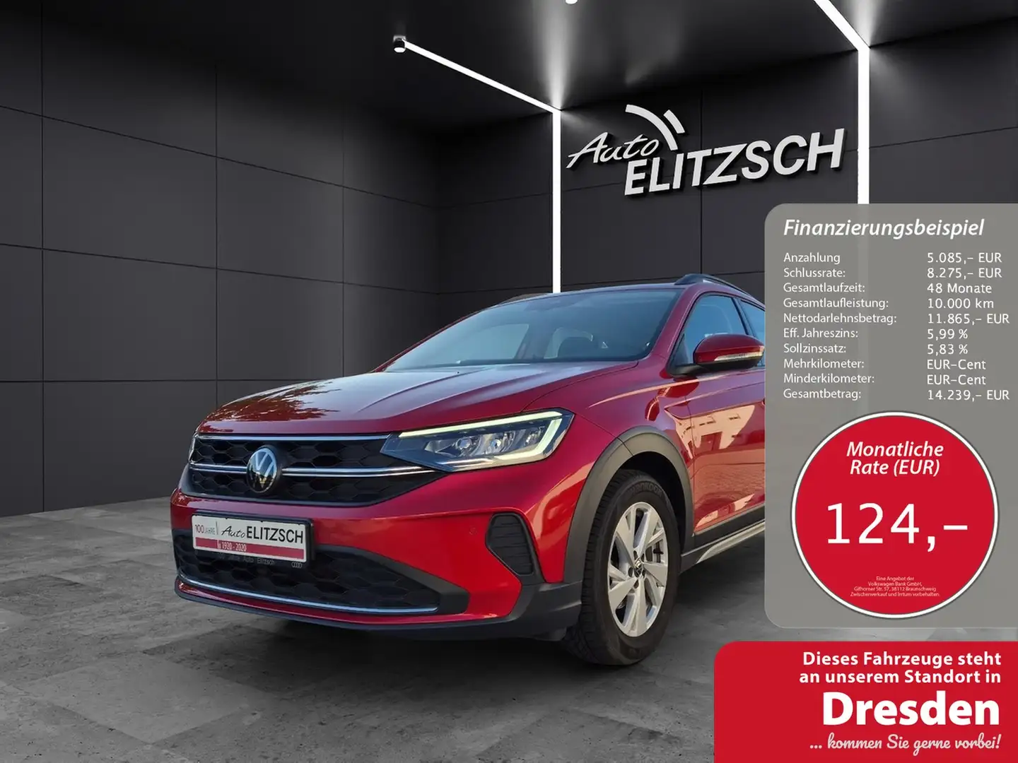Volkswagen Taigo TSI Life LED AID ACC RFK SH LM Rot - 1