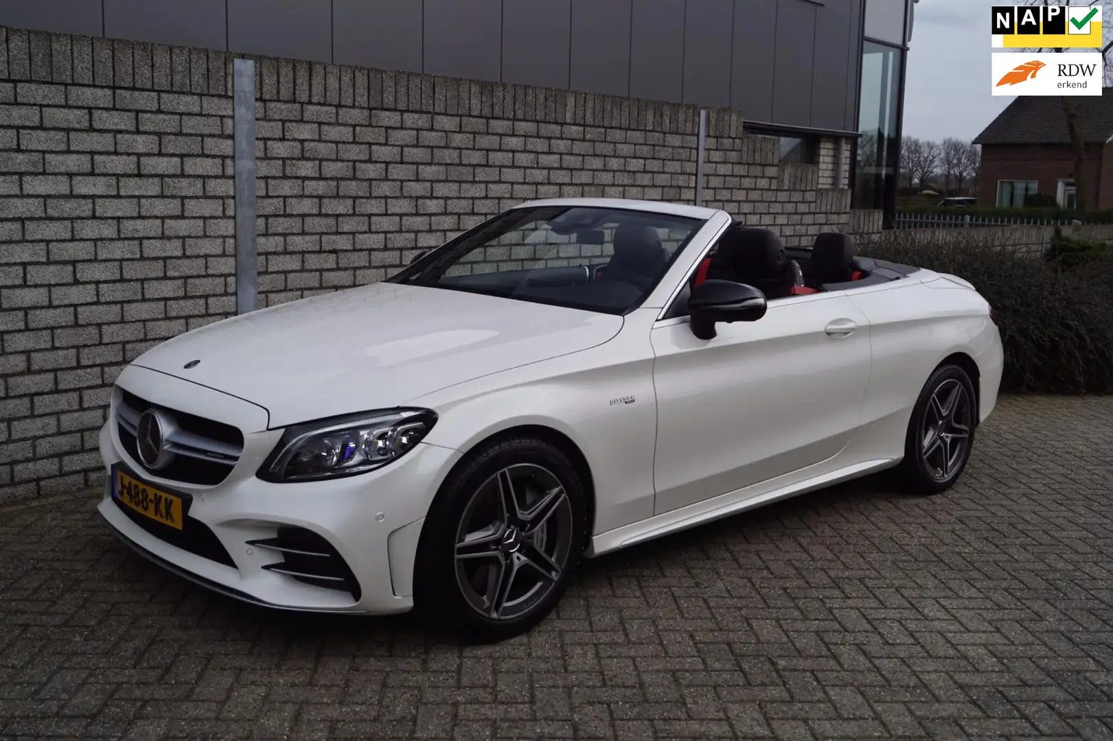 Mercedes-Benz C 43 AMG Cabrio 4MATIC Autom Leder/Alcantara Navi 360 Camer Wit - 1