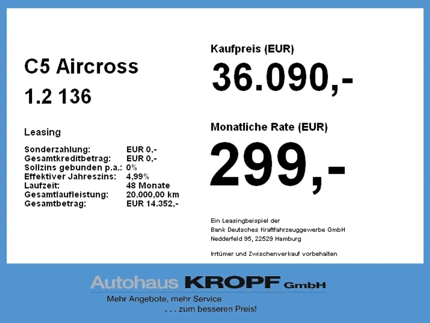 Citroen C5 Aircross 1.2 136 PLUS KlimaA Leder Navi PDC Schwarz - 2