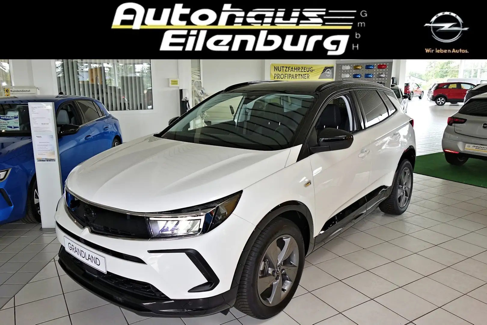 Opel Grandland 1.2 GS Line Dach Schwarz,Navi Pro 10 Zoll,Allwett. Weiß - 1