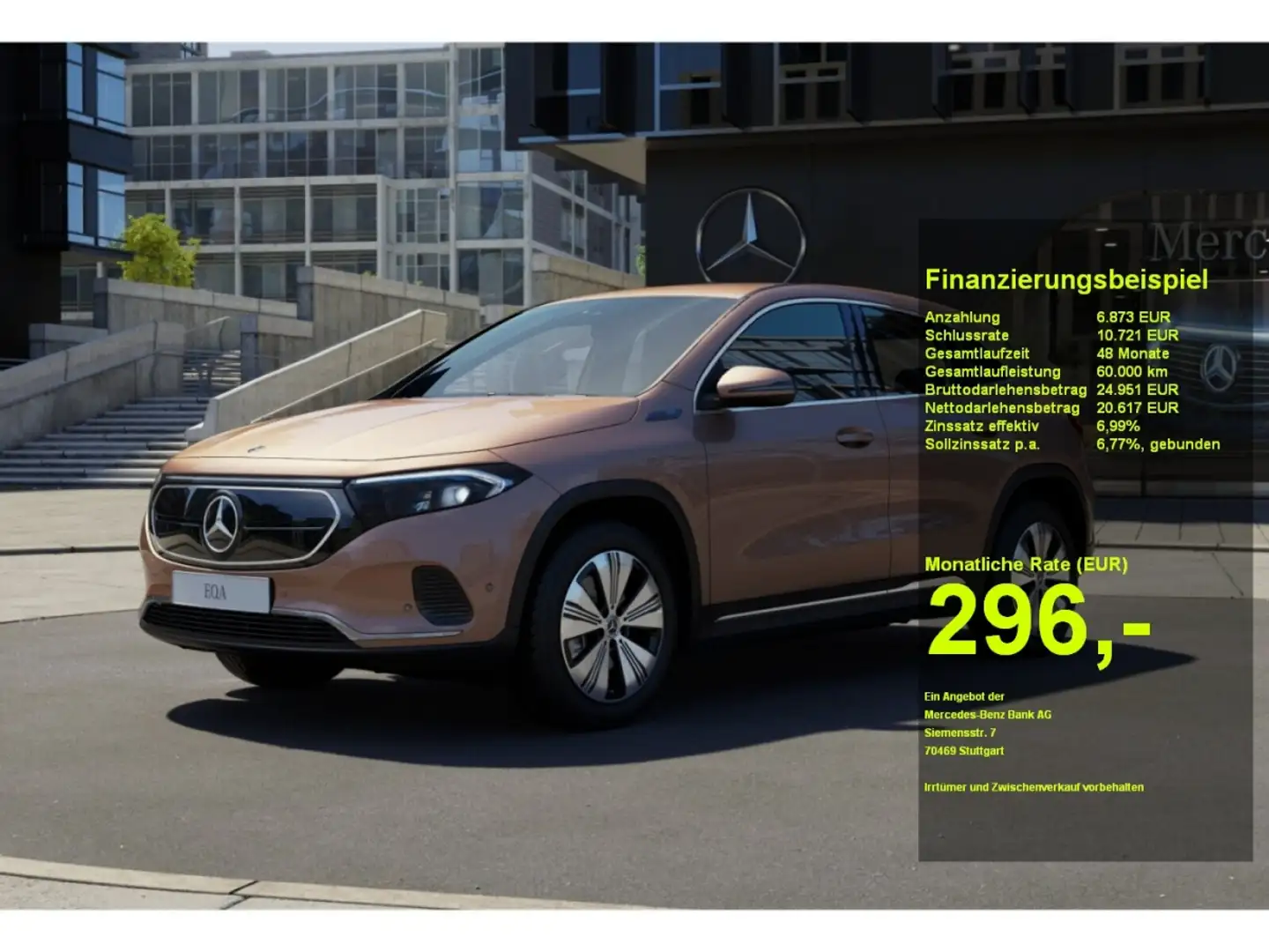 Mercedes-Benz EQA 250 + Electric Art KAMERA Ambi MBUX SHZ LED Oro - 1