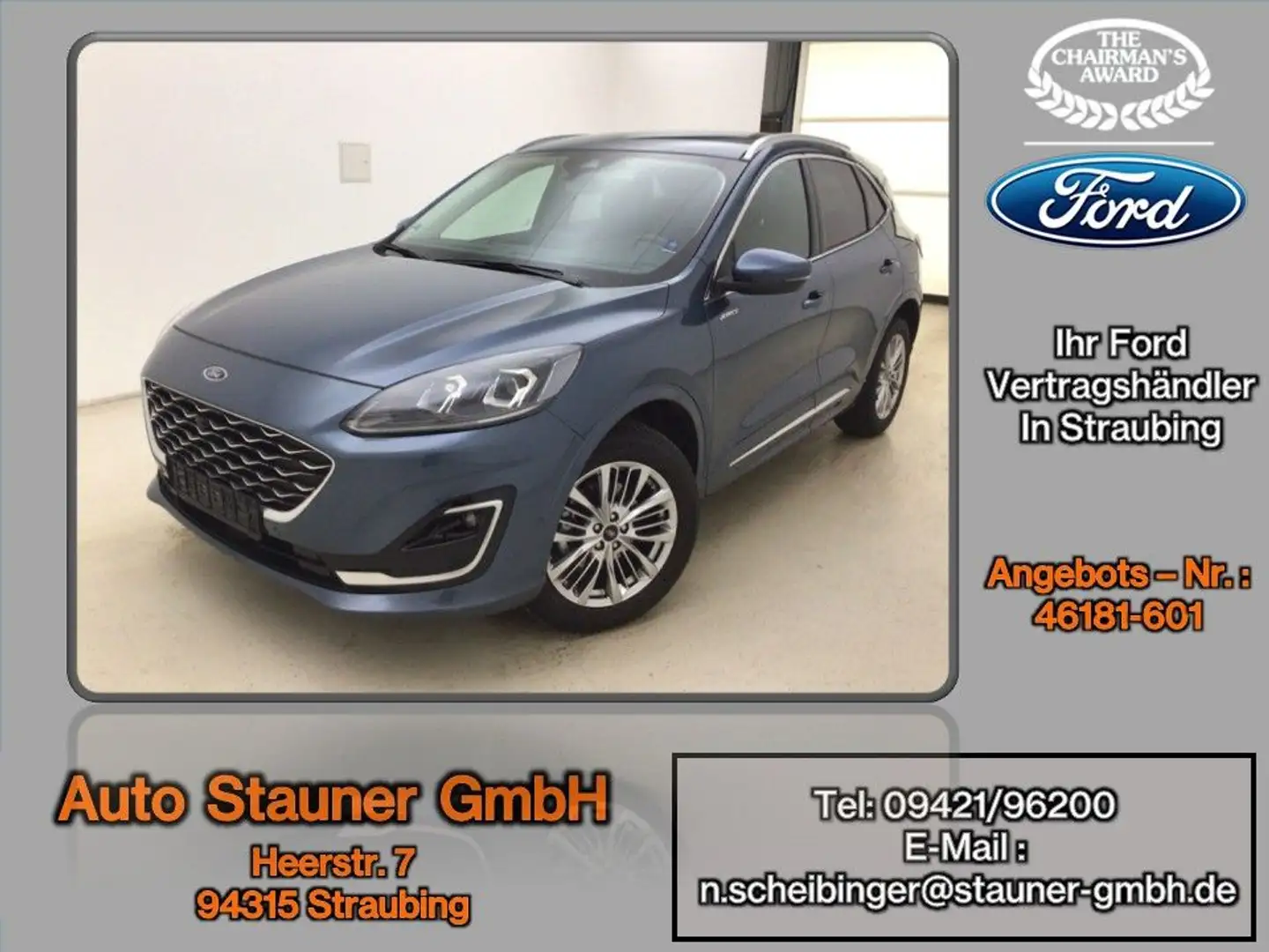 Ford Kuga 2.5 Duratec FHEV Vignale *iACC*HUD*KAMERA* Bleu - 1