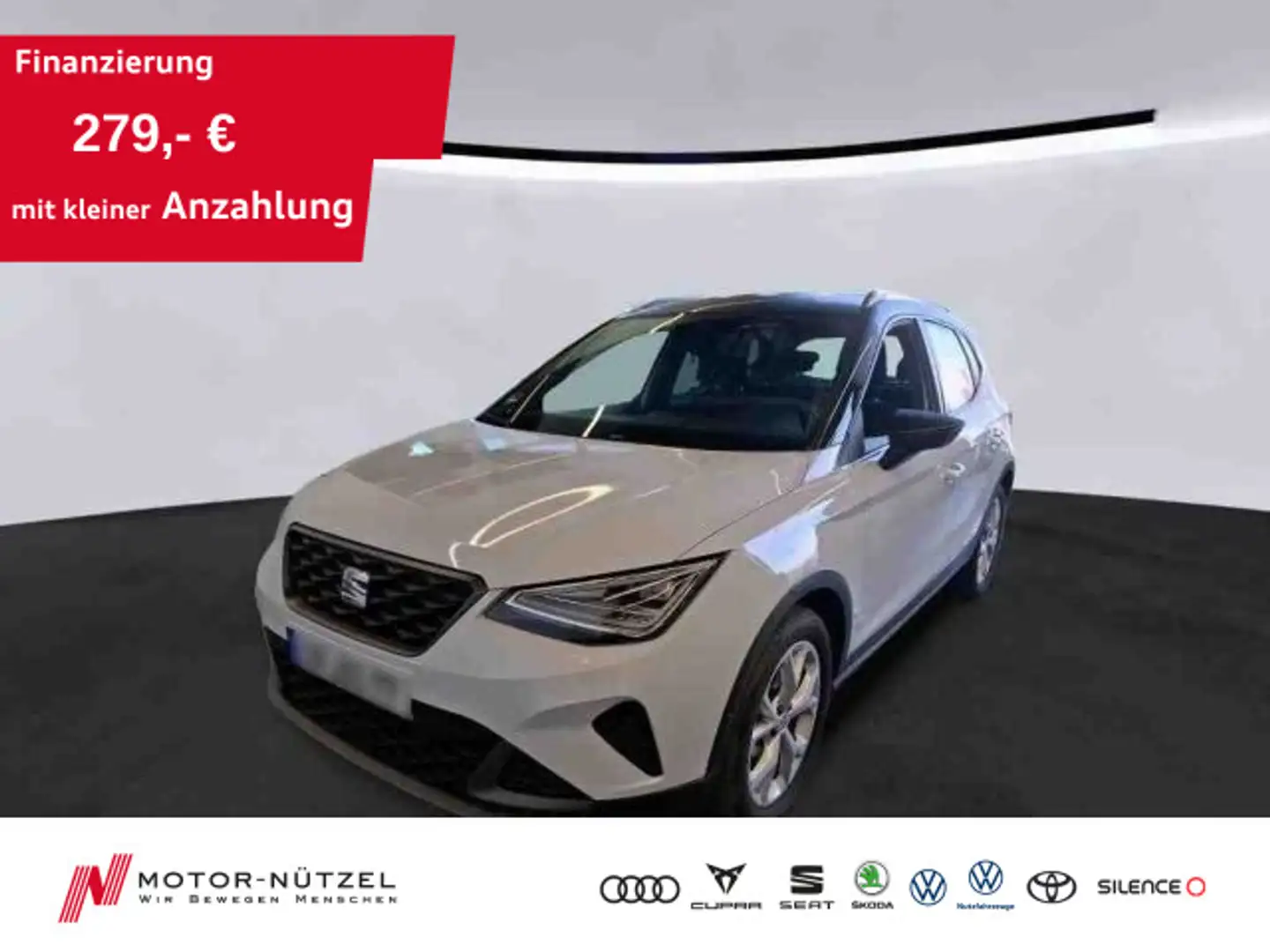 SEAT Arona 1.0 TSI DSG FR LED+NAV+AHK+APP+SHZ+RFK+GRA Weiß - 1