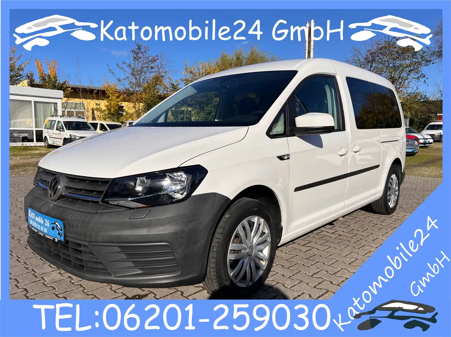 Volkswagen Caddy Maxi Kombi 2.0 TDI DSG mit Rollstuhl Rampe Navi... Weiß - 1