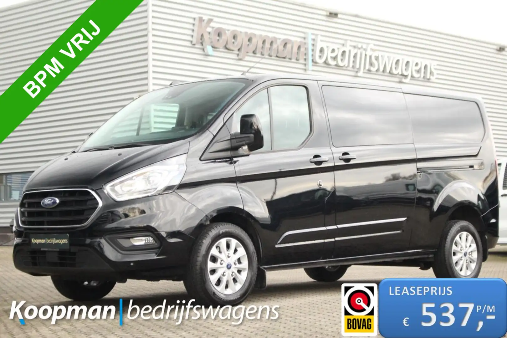 Ford Transit Custom 320 2.0TDCI 170pk L2H1 Limited DC | Automaat | L+R Noir - 1