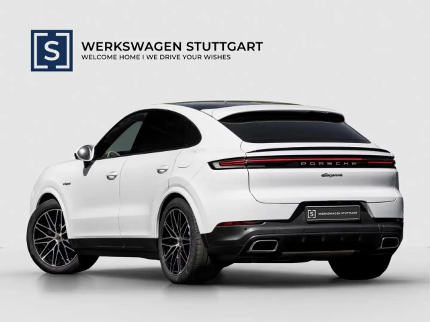 Porsche Cayenne Coupe E-Hybrid Ganzleder NEUE MODELL Navi/Pano.-Dach/Keyless-Start/Klima/LED/Sportpaket/Sound-System BOSE/eSitz./Allrad Weiß - 2