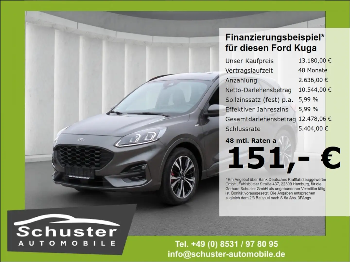 Ford Kuga 2.0 EcoBlue 8-G-Autom ST-Line X HUD AHK B&O ACC Ke Grau - 1