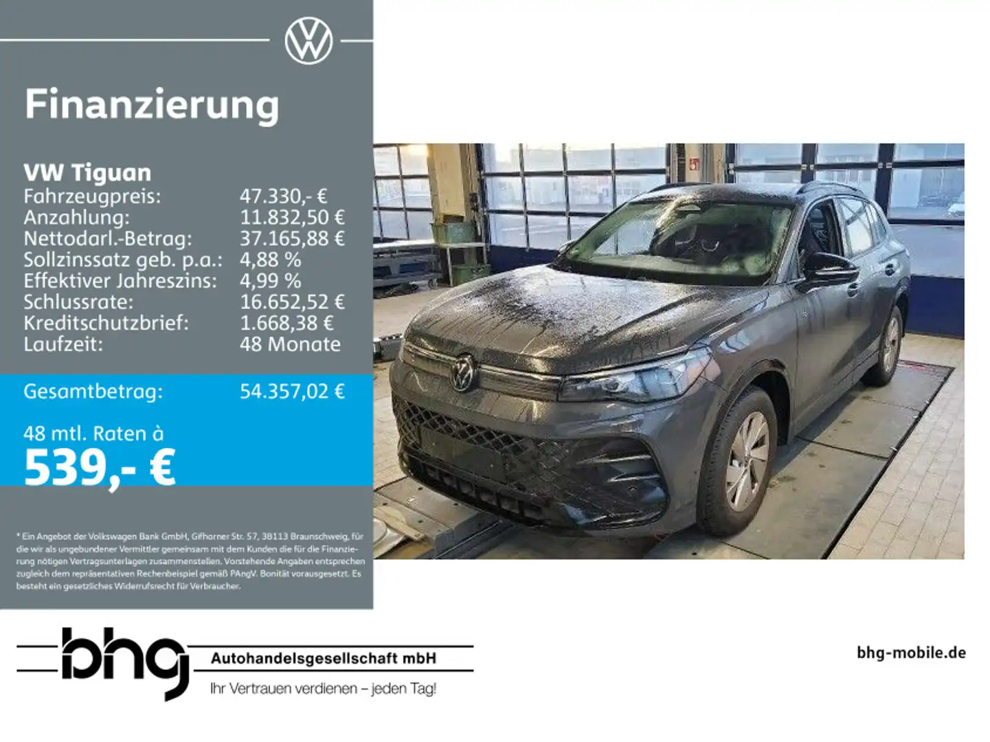 Volkswagen Tiguan R-Line 2,0 TDI SCR 4M DSG Grau - 1