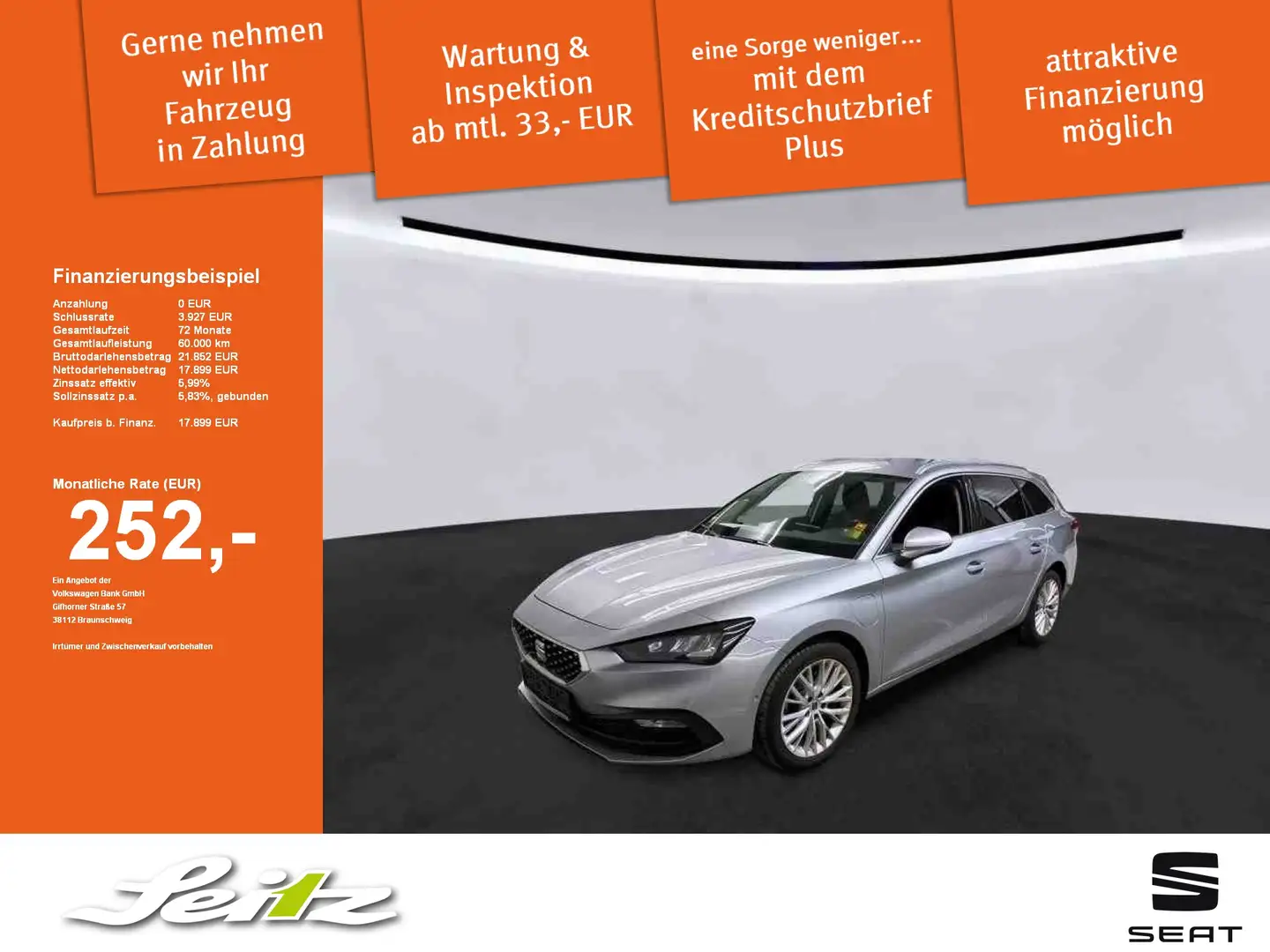 SEAT Leon Sportstourer 1.4 TSI e-Hybrid Xcellence *AHK*NAVI* Argent - 1