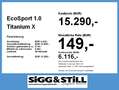 Ford EcoSport 1.0 Titanium X XENON*NAV*SHZ*PDC*CAM*TWA Noir - thumbnail 2