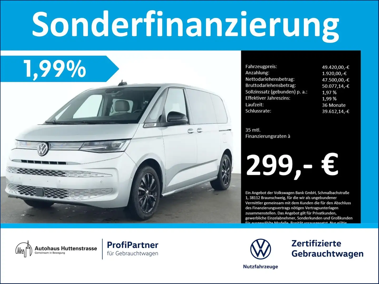 Volkswagen T7 Multivan 2.0 TDI DSG Style 7-Si. MATRIX KAMERA AHK Grau - 1