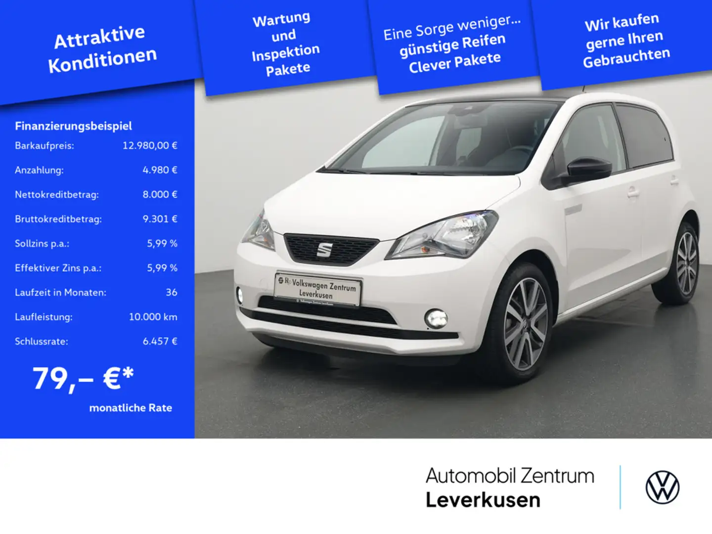 SEAT Mii electric Plus SHZ PDC KLIMA PORT NAVI Schwarz - 1