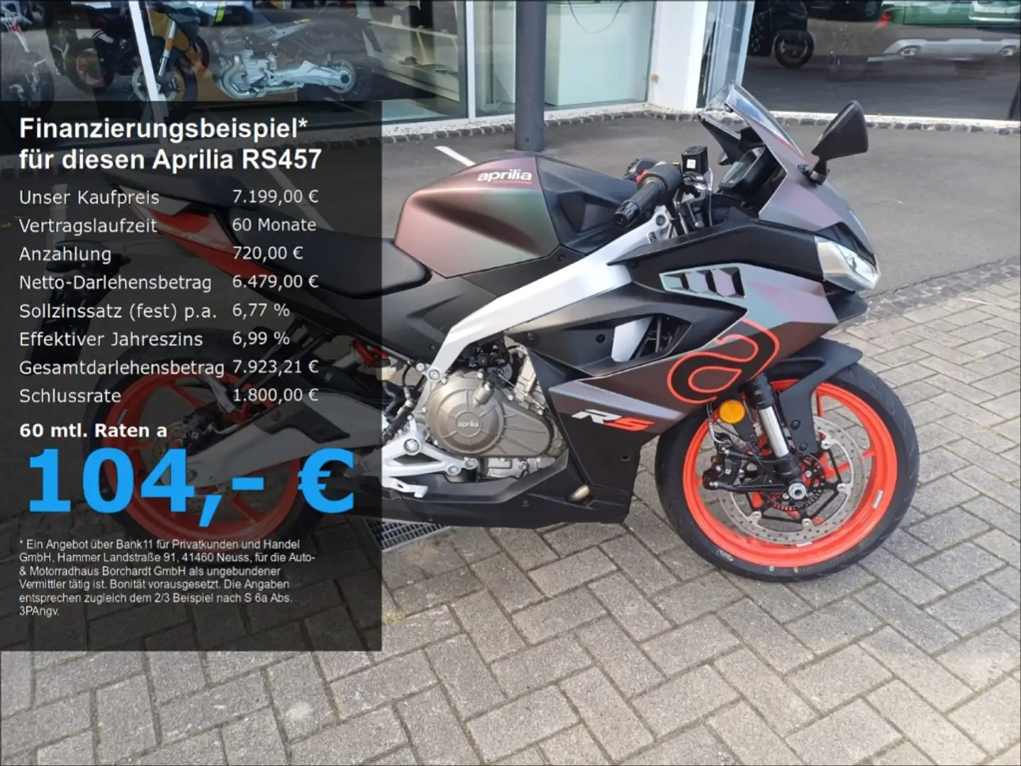 Aprilia RS 457 *E5+*48 PS*A2*Schwarz* Fekete - 1