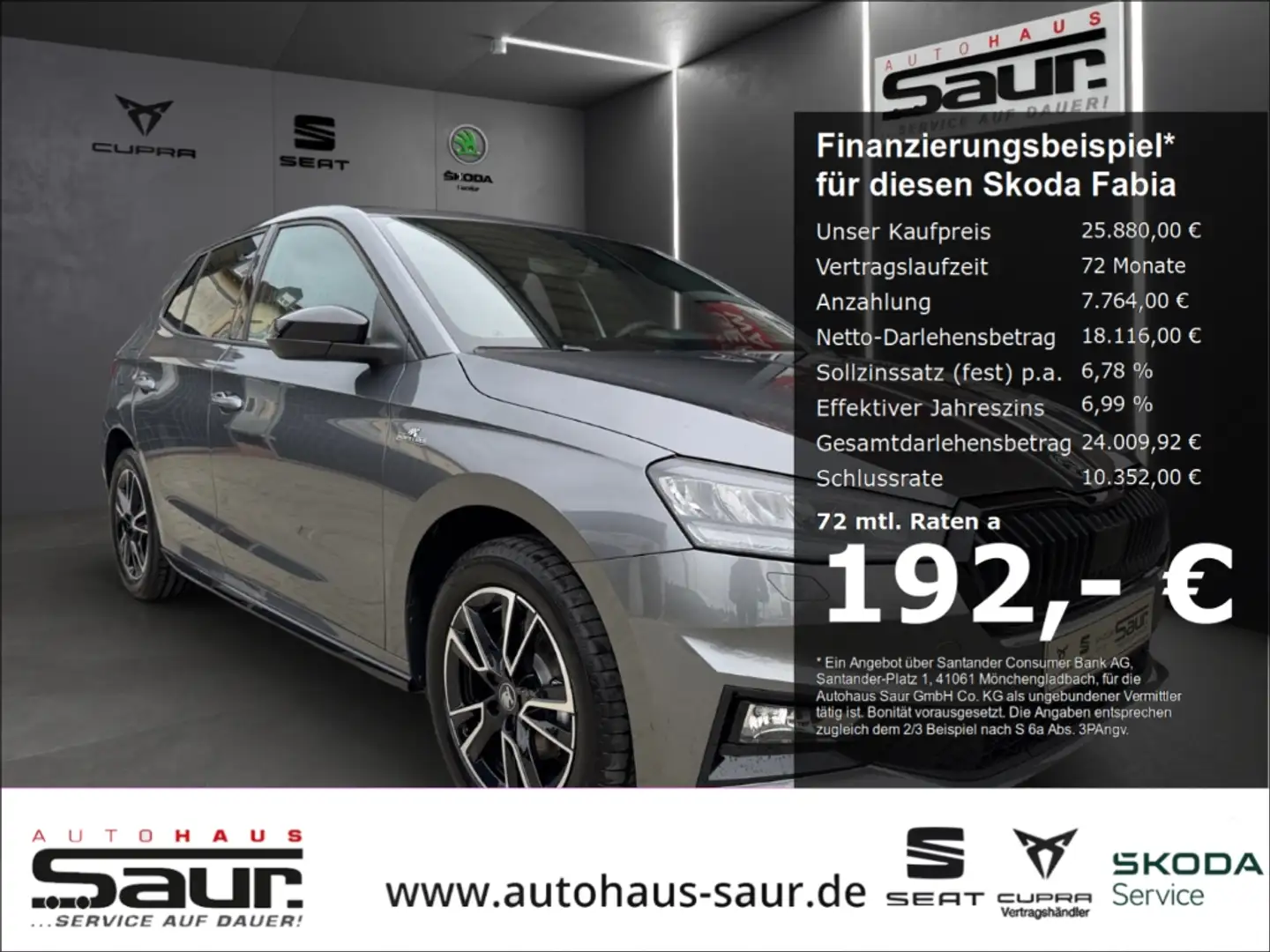 Skoda Fabia Monte Carlo 1.5 TSI DSG SHZ RÜCKFAHRKAMERA VIRTUAL Grigio - 1