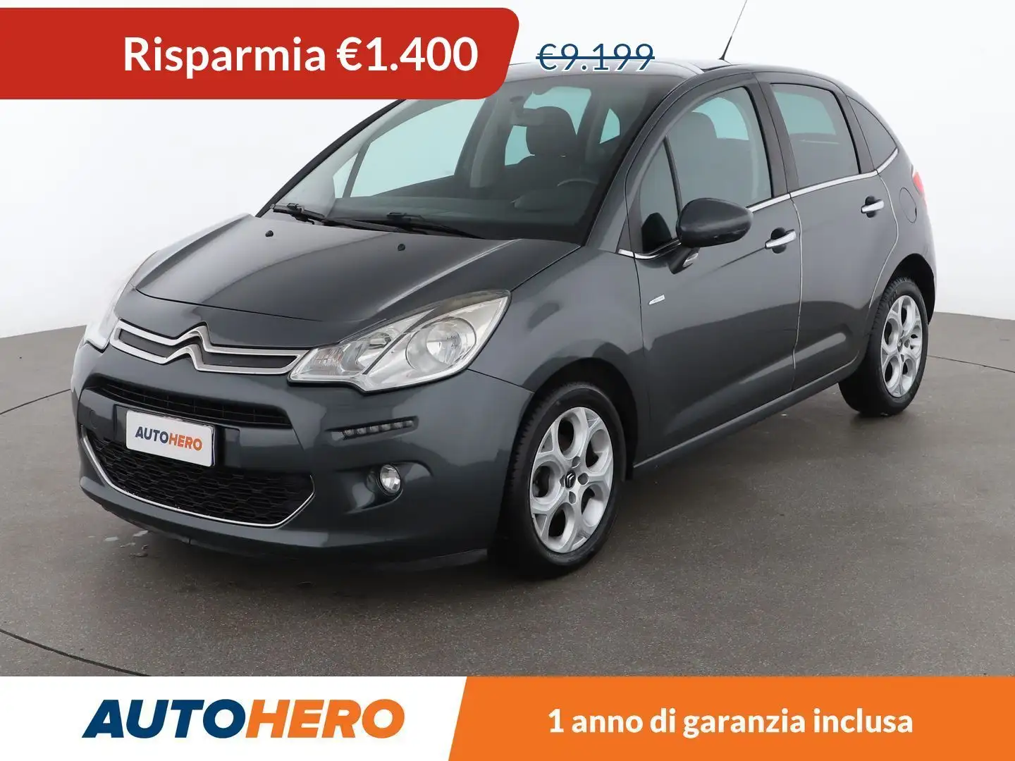 Citroen C3 1.6 Blue-HDi Monna Lisa 75 CV Gris - 1