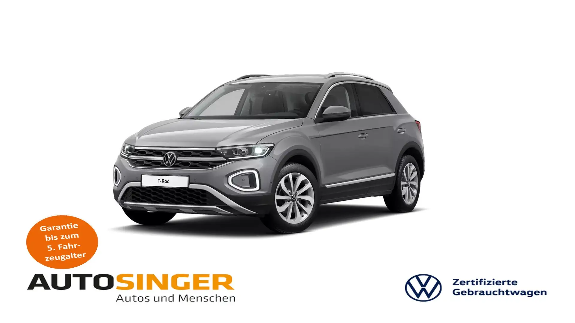 Volkswagen T-Roc Style 1.5 TSI *AHK*LED*ACC*NAVI*PDC*SHZ* Šedá - 1