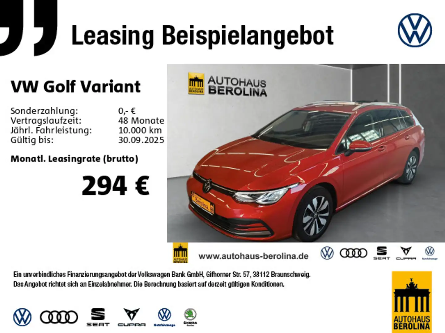 Volkswagen Golf Variant Golf VIII Variant 1.0 eTSI Move DSG *ACC*PDC* Rouge - 1
