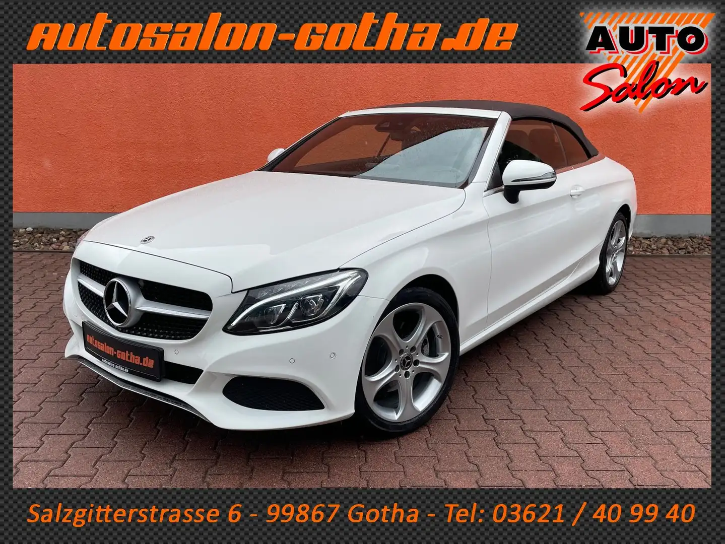 Mercedes-Benz C 220 d 4Matic Cabrio LED+COMAND AIRSCARF KAMERA Wit - 1