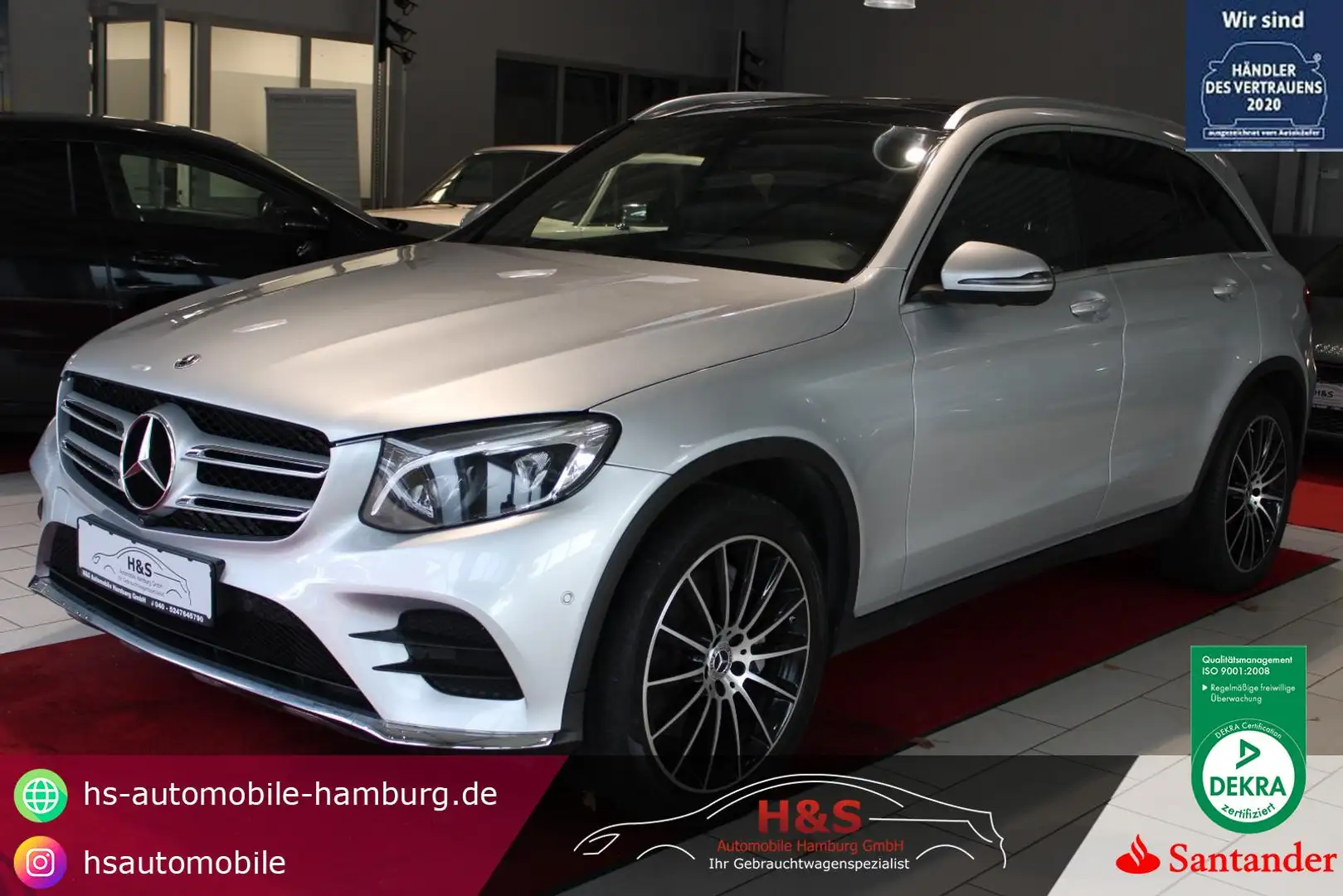 Mercedes-Benz GLC 220 d 4Matic AMG LINE Srebrny - 1