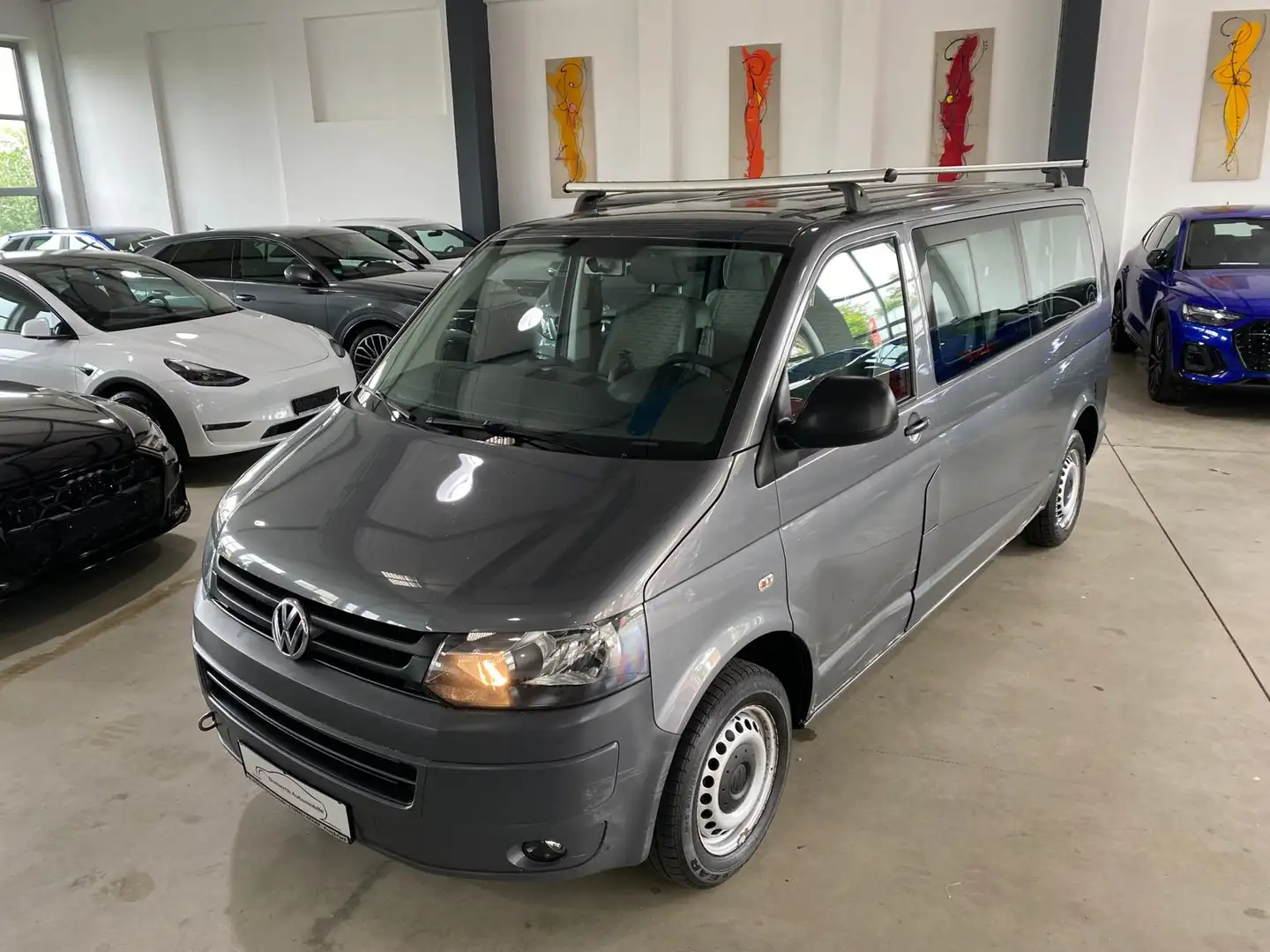 Volkswagen T5 Kombi 2.0 Tdi lang/8-Sitzer/Klima/AHK/STHZG/ Gri - 2
