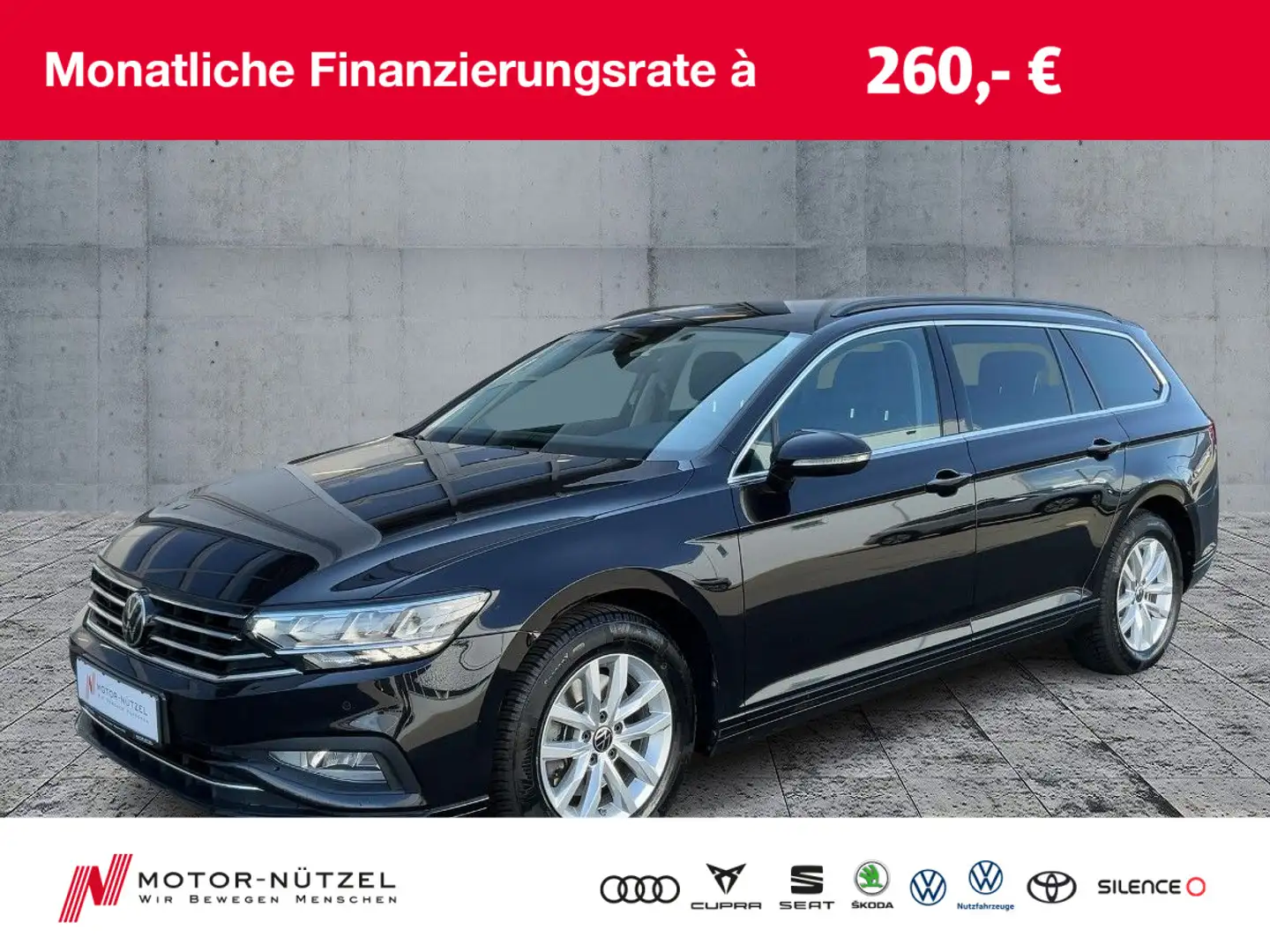 Volkswagen Passat Variant 1.5 TSI DSG BUSINESS LED+NAVI+AHK Zwart - 1