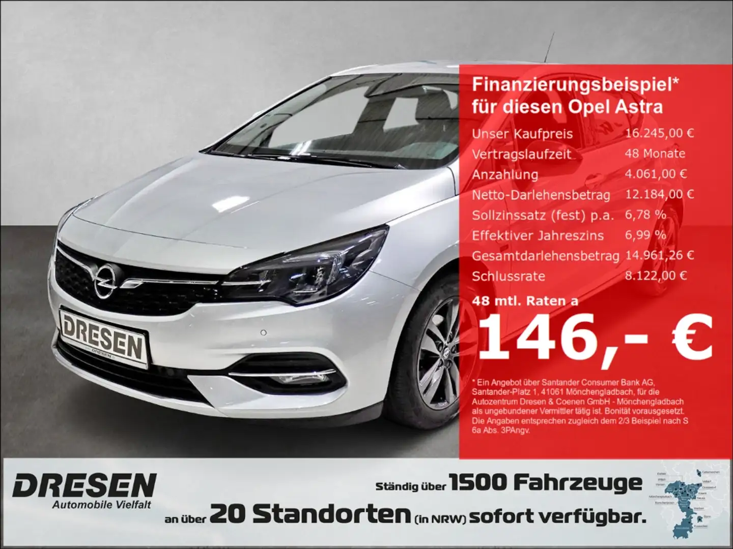 Opel Astra K 1.2 Navi LED Scheinwerferreg. Mehrzonenklima Fun Argent - 1