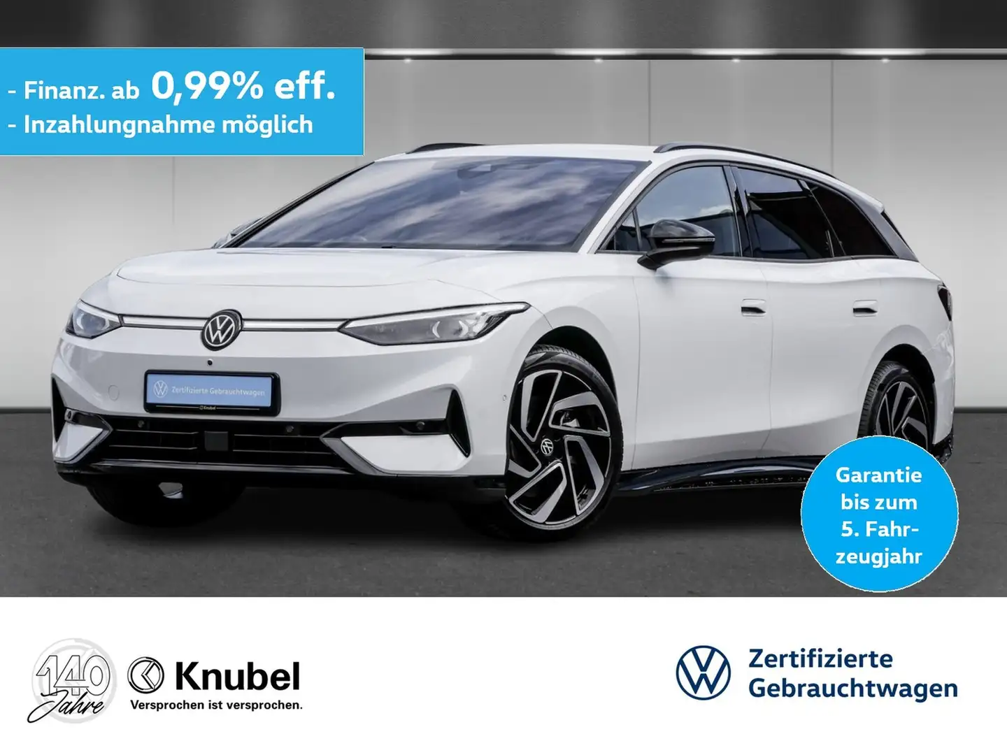 Volkswagen ID.7 Tourer Pro IQ.Light 20" AHK HuD Keyless Navi Tr... Weiß - 1