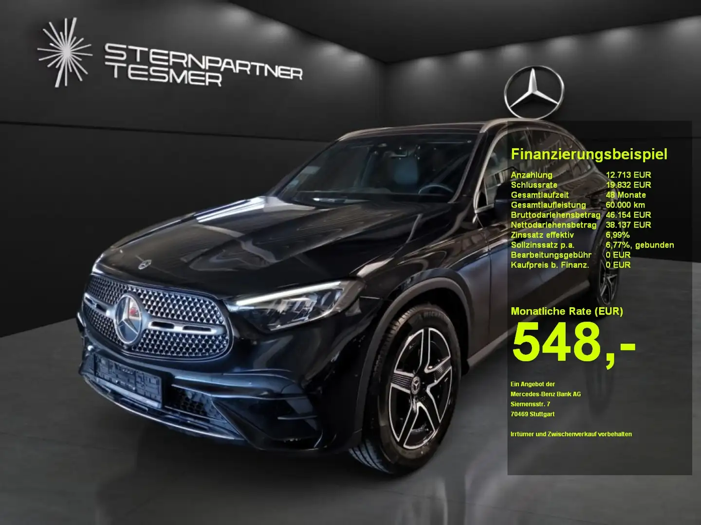 Mercedes-Benz GLC 200 4M AMG+KAM+LED+TOTW.+AMBI.+PANO-DACH+AHK Schwarz - 1