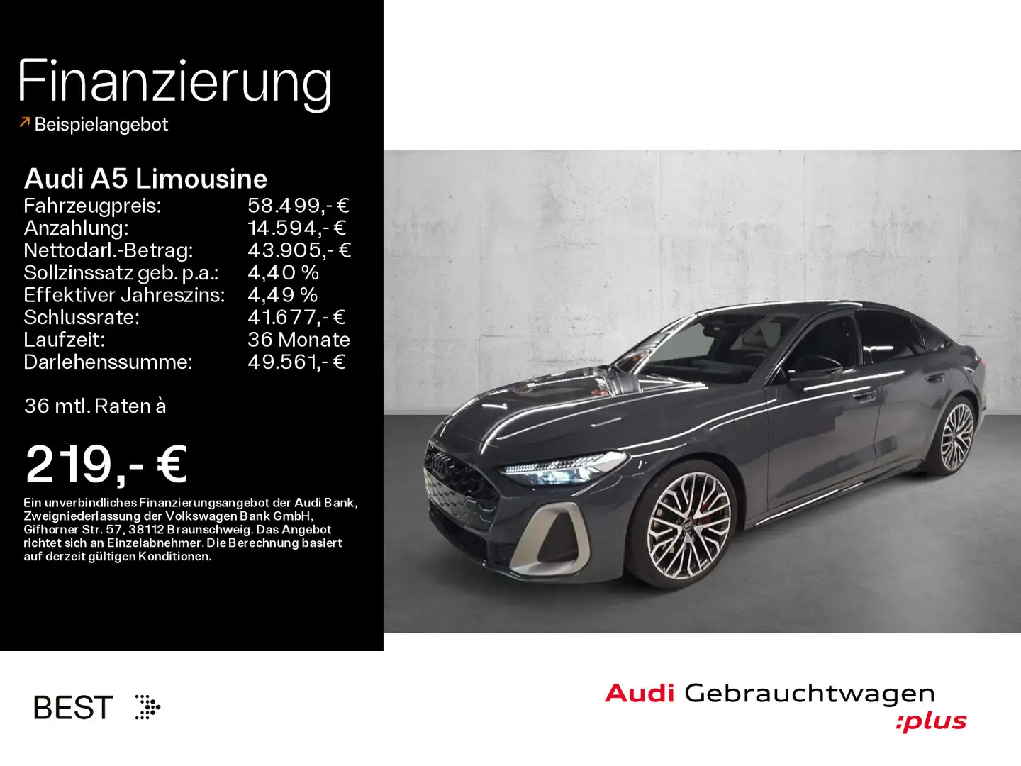 Audi A5 TDI S-LINE*EDITION-ONE*B&O*MATRIX*H Grau - 1