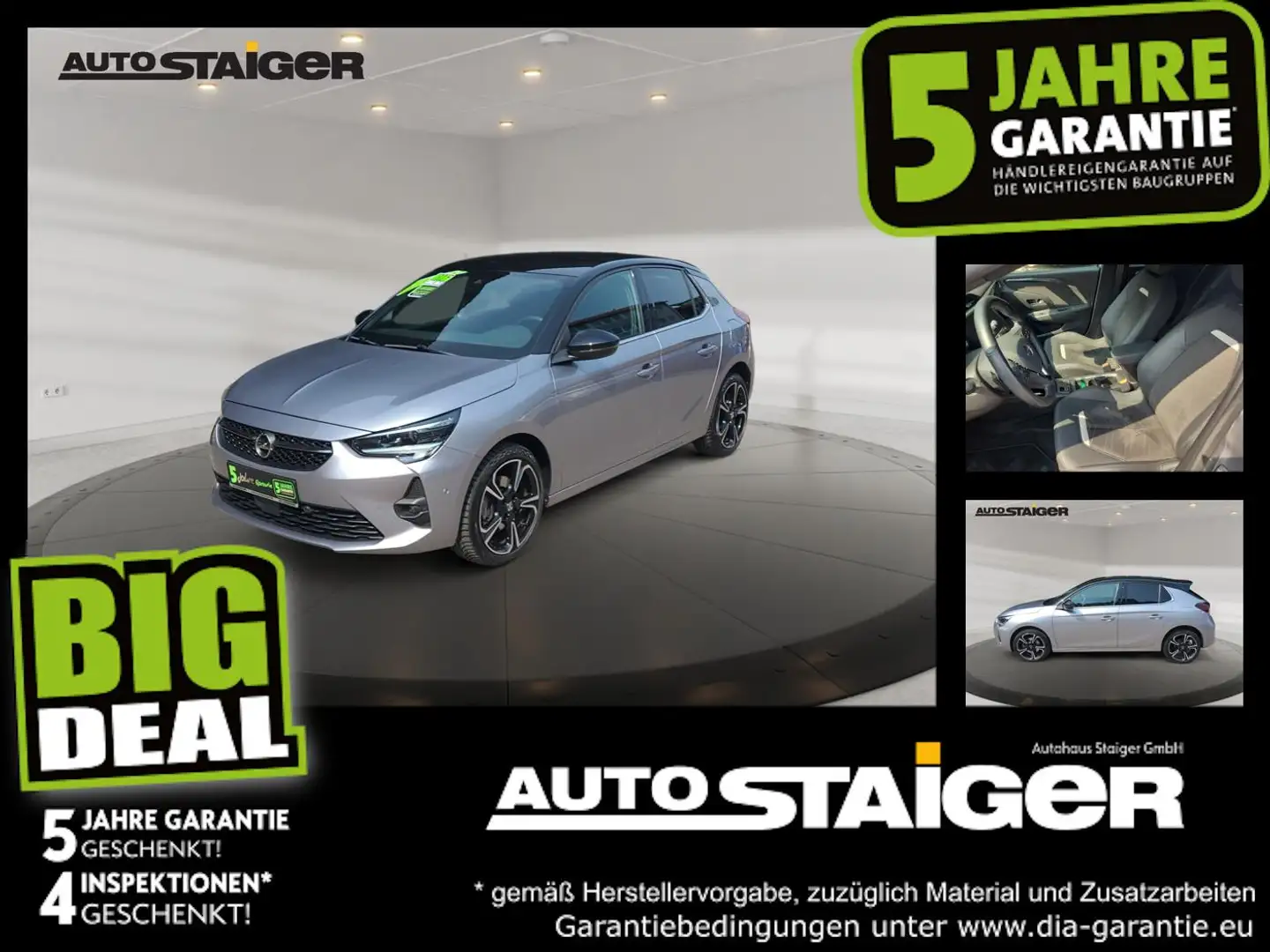 Opel Corsa F 1.2 Turbo Automatik*Allwetter*Navi*Parksn Grau - 1