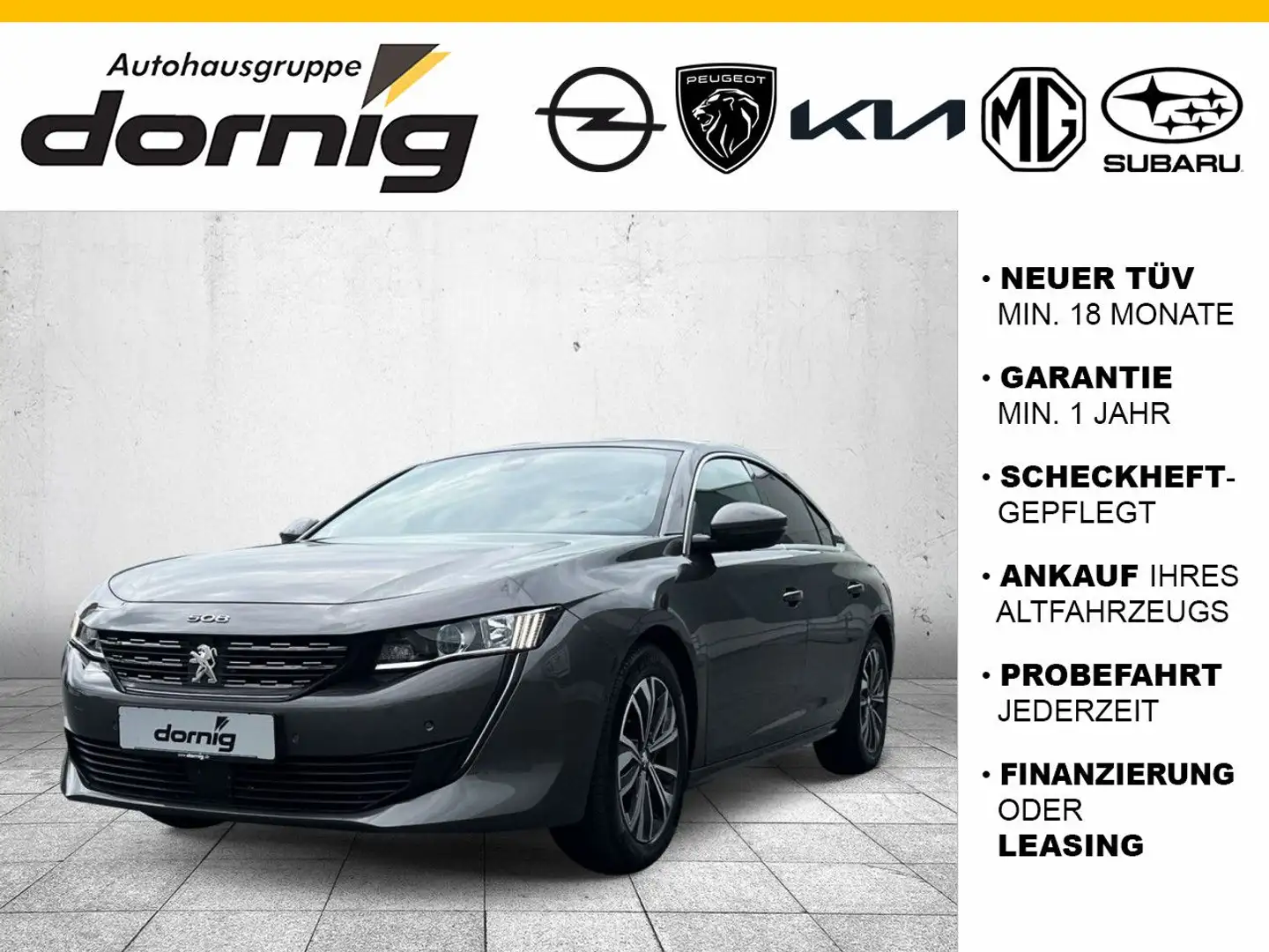 Peugeot 508 Allure PureTech 180 EAT8, Navi Grau - 1