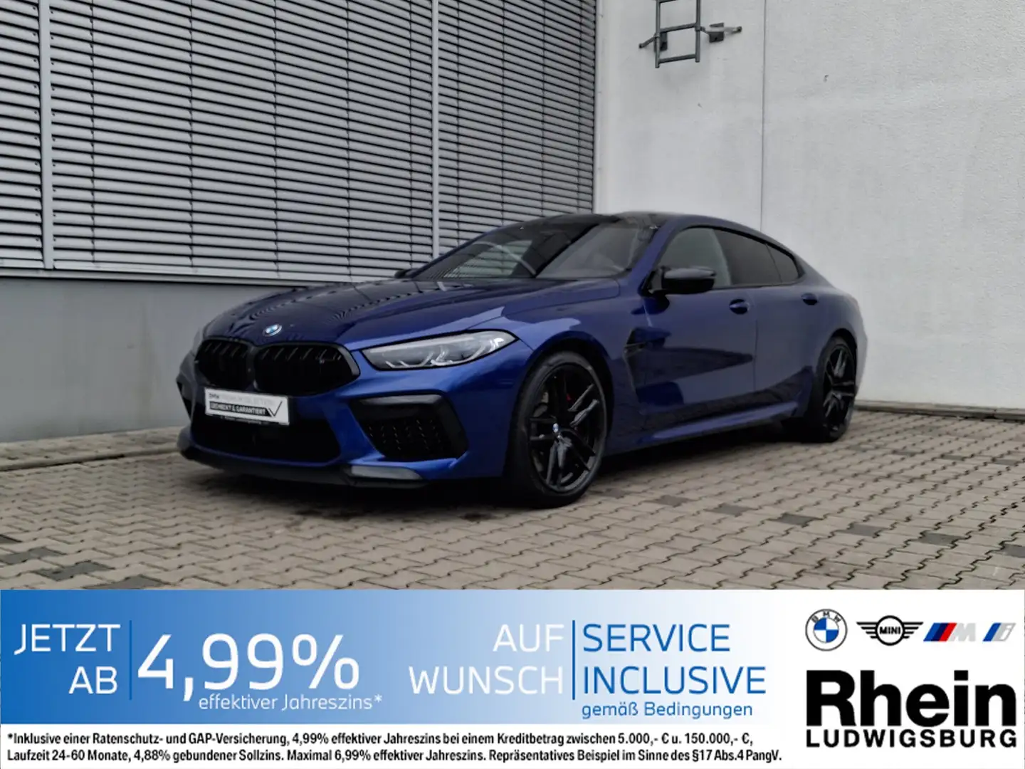 BMW M8 Competition Gran Coupé xDr ParkAs+ DrivAProf Blau - 1