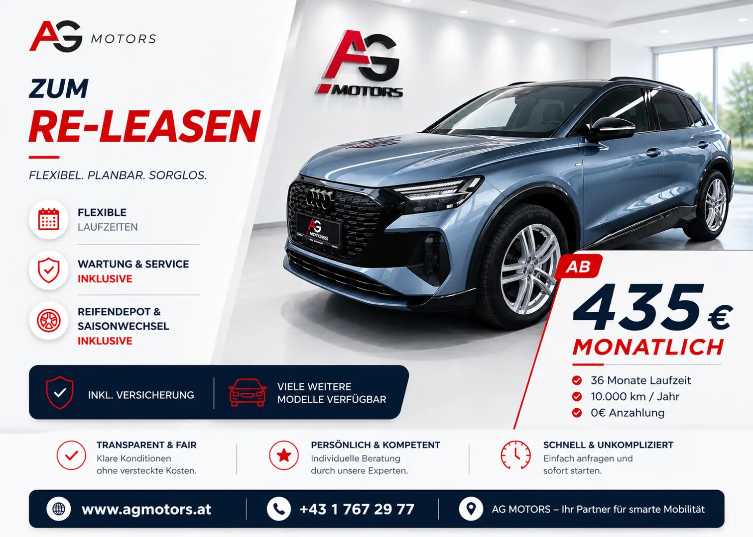 Audi Q4 e-tron 45 quattro 210kW 77kWh Blau - 1