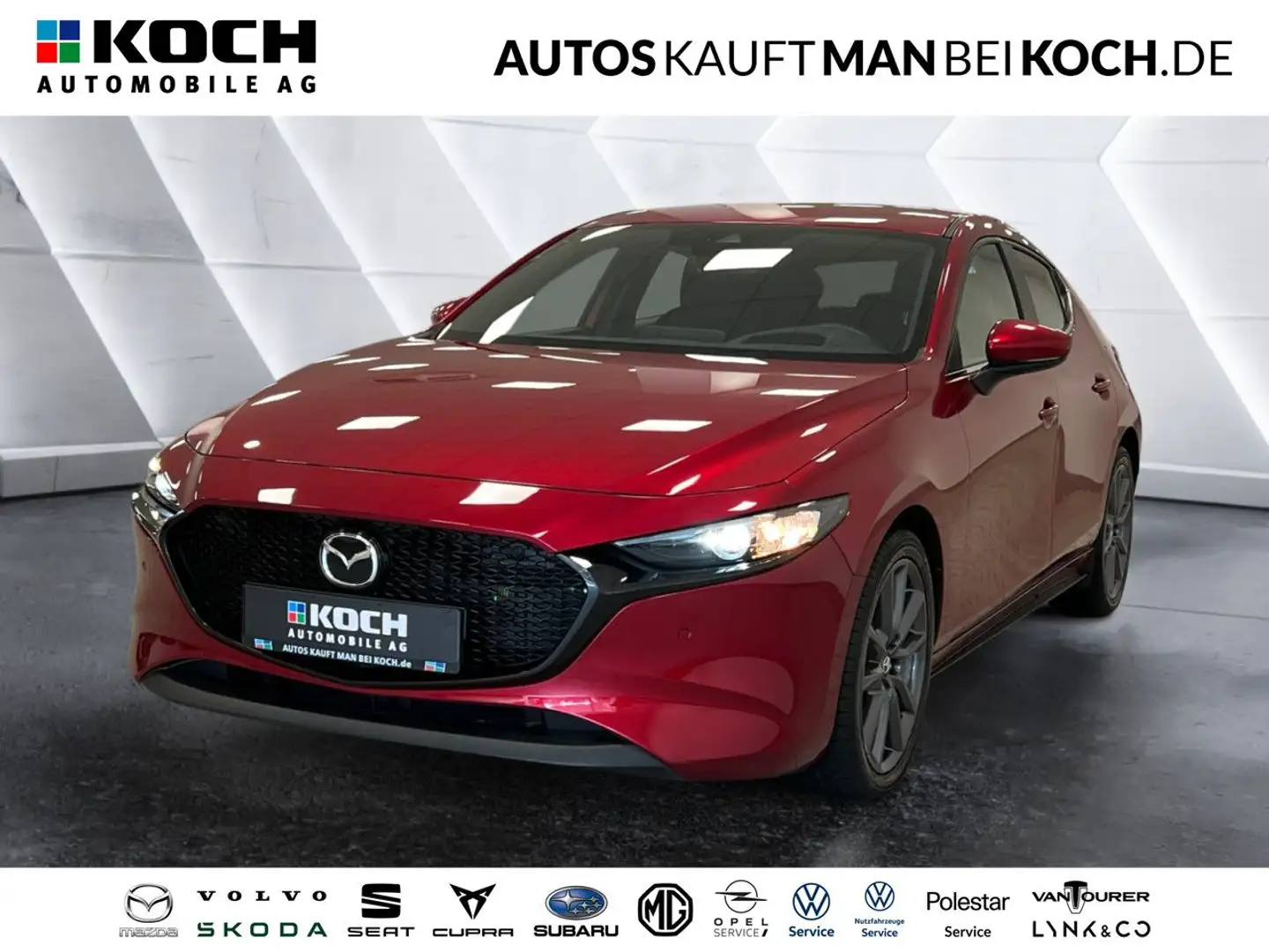 Mazda 3 SKY-G 2.0 122PS MHybrid 6AG Voll-LED NAVI ACC! Rot - 1