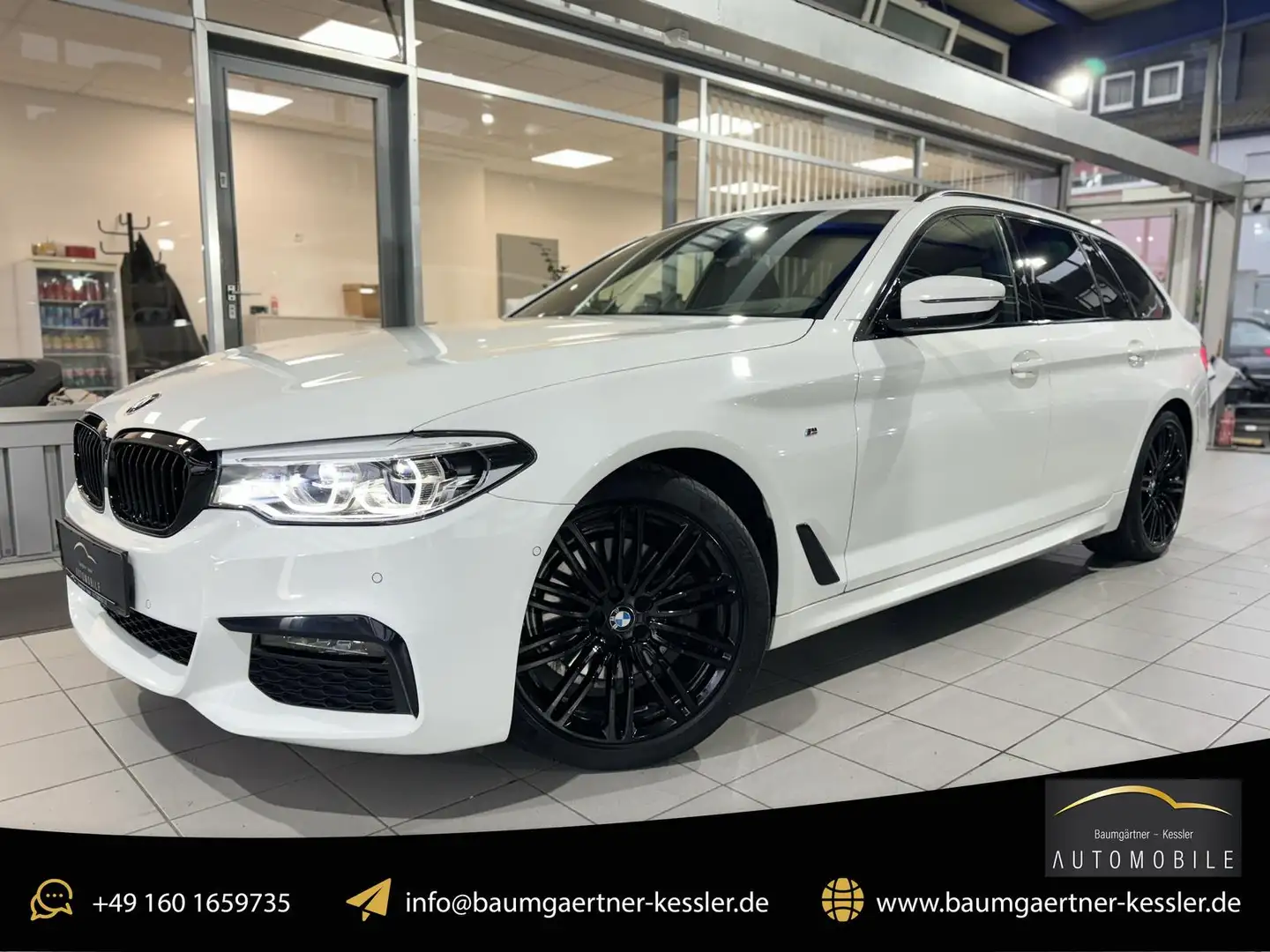 BMW 520 d M-Sport Steptronic LED HIFI HUD KAMERA AHK Weiß - 1