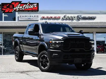 Gray 2025 RAM 2500 Rebel Crew Cab 4WD Pickup Truck Four-Wheel Drive 8-Speed Automatic