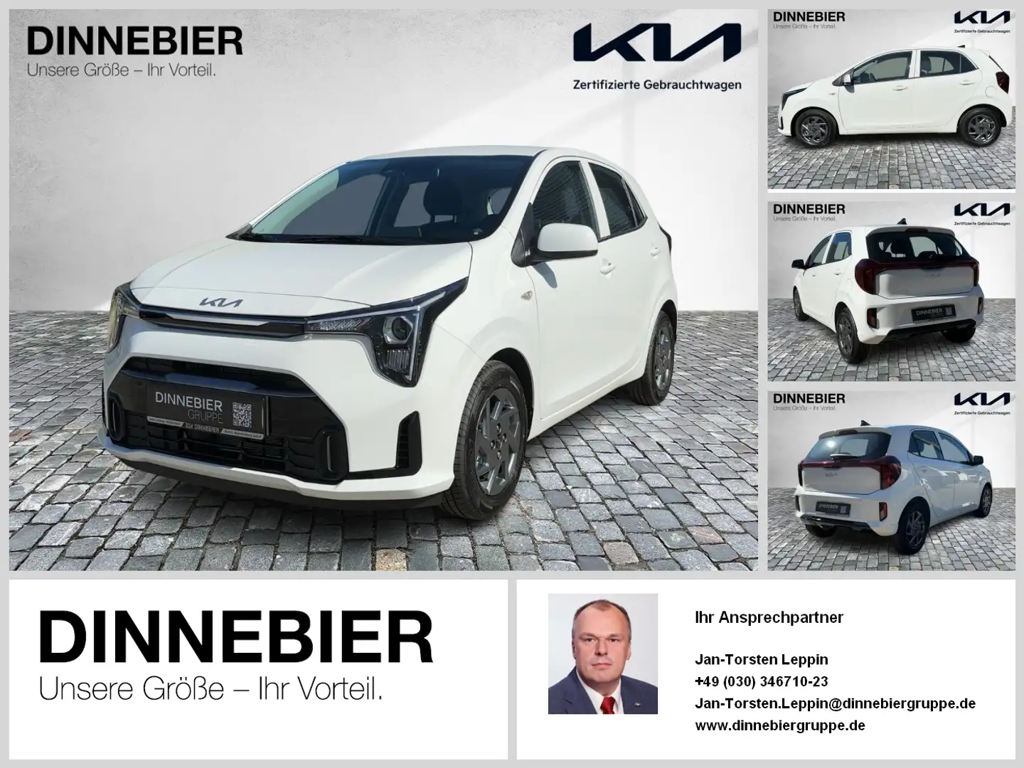 Kia Picanto 1.0 Vision Navigation+Kamera+SHZ Wit - 1