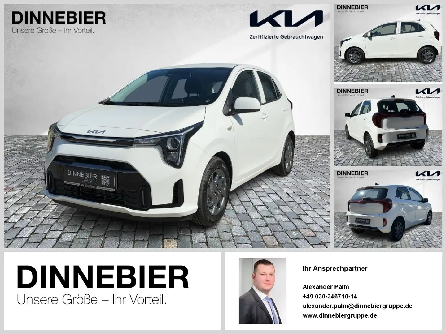 Kia Picanto 1.0 Vision Navigation+Kamera+SHZ Weiß - 1