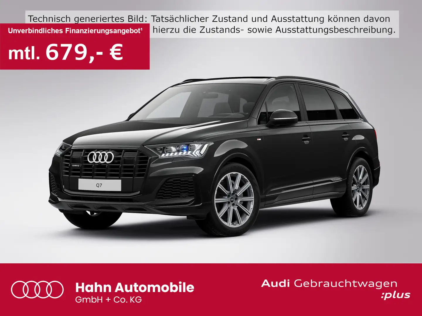 Audi Q7 55TFSI quat Tiptrc S-line HUD Pano Standh B&O Schwarz - 1