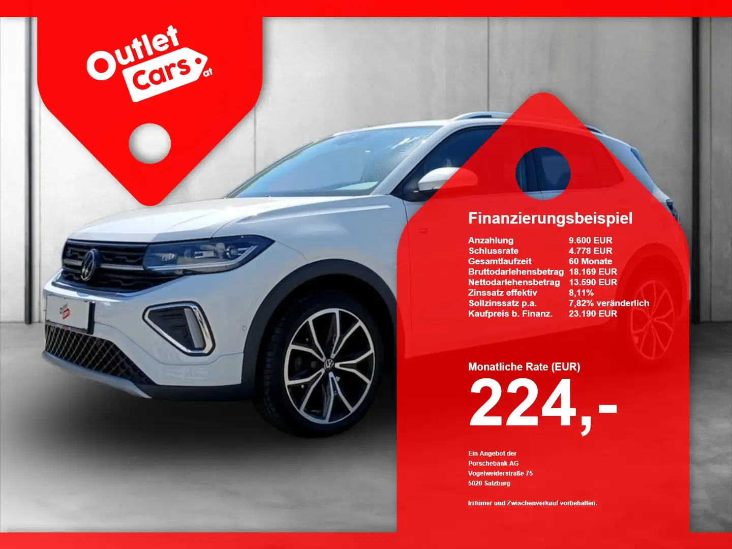Volkswagen T-Cross 1.0 TSI DSG R-Line IQLight+MATRIX+LED Weiß - 1