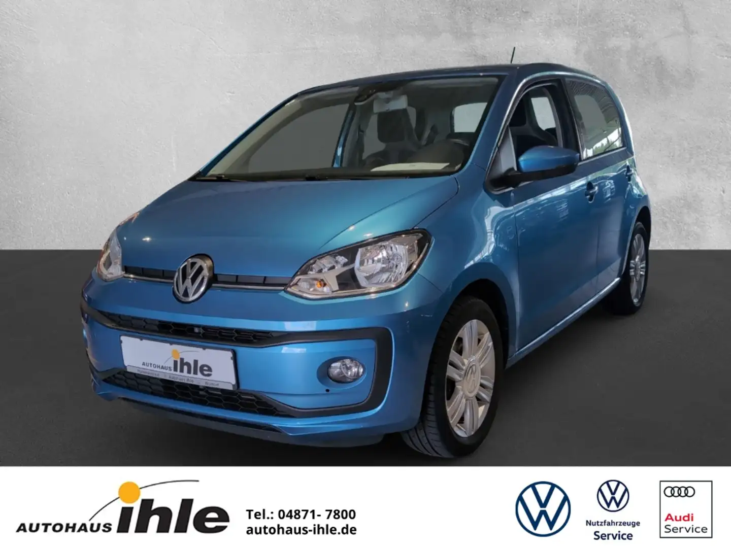Volkswagen up! high 1,0 BLUETOOTH+TEMPOMAT+KLIMAANLAGE Modrá - 1