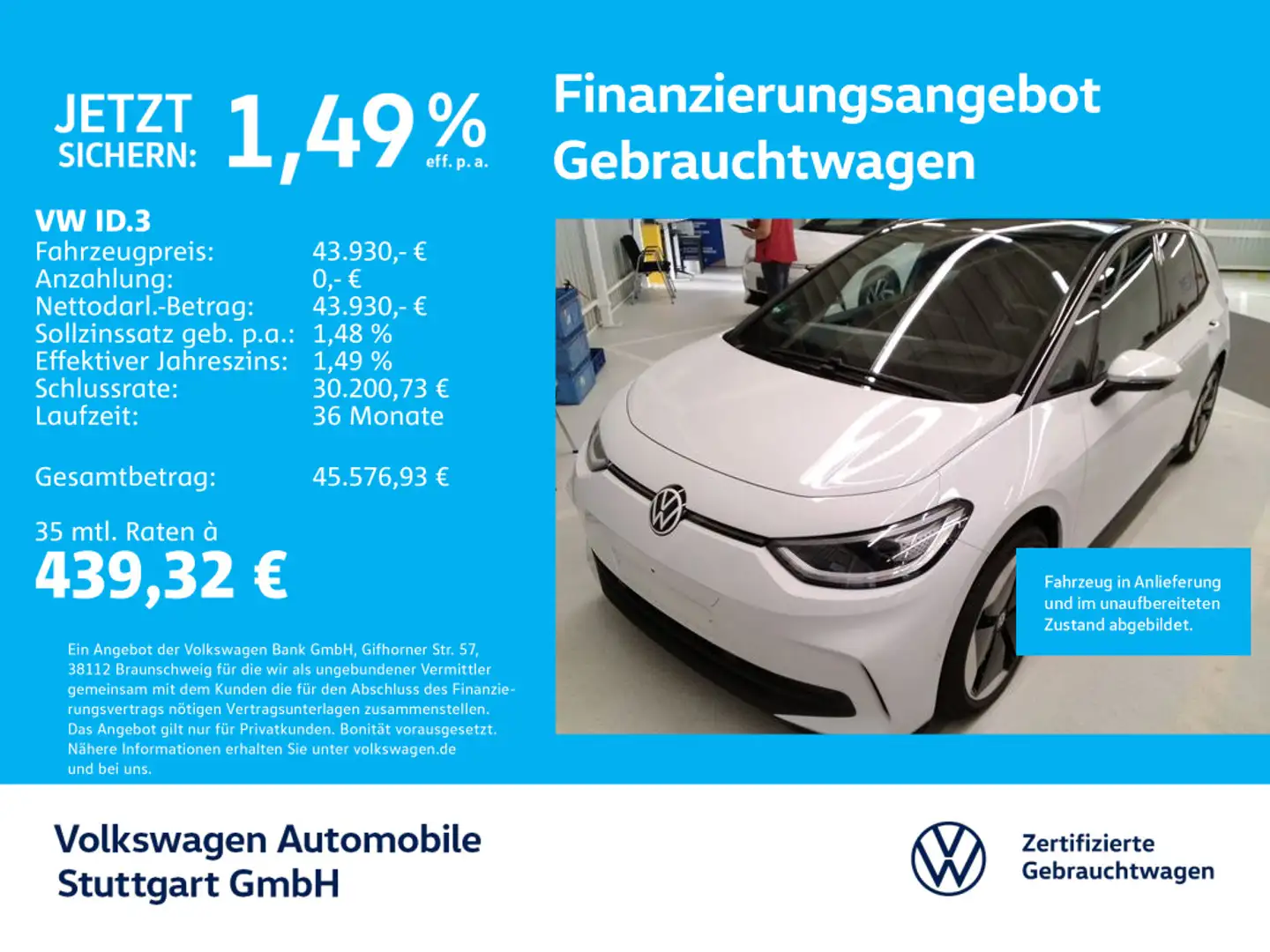 Volkswagen ID.3 Pro S Navi Kamera Tempomat P-Dach Weiß - 1