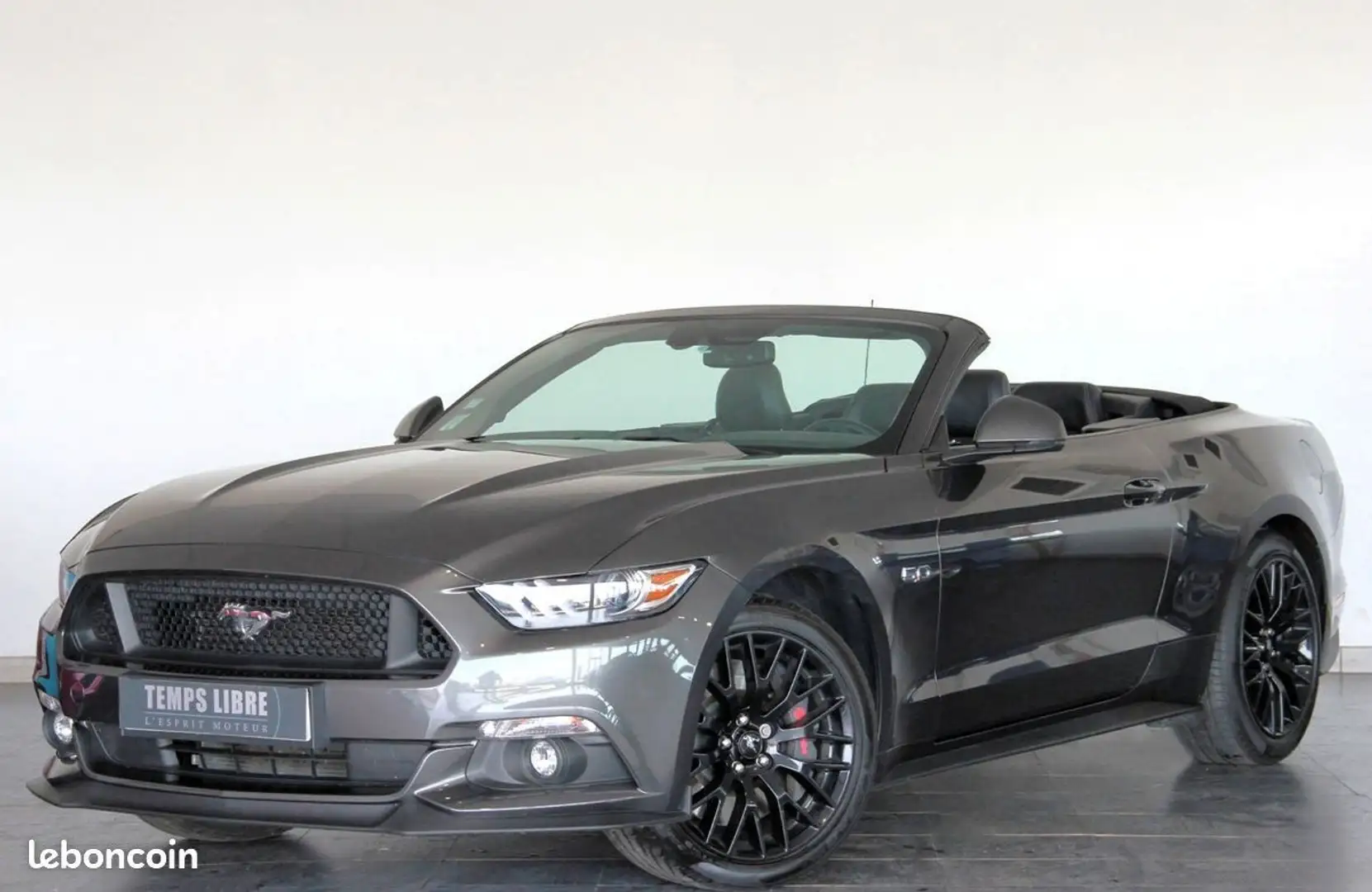Ford Mustang gt convertible 5.0 v8 421 CH – BVA6 Grijs - 1
